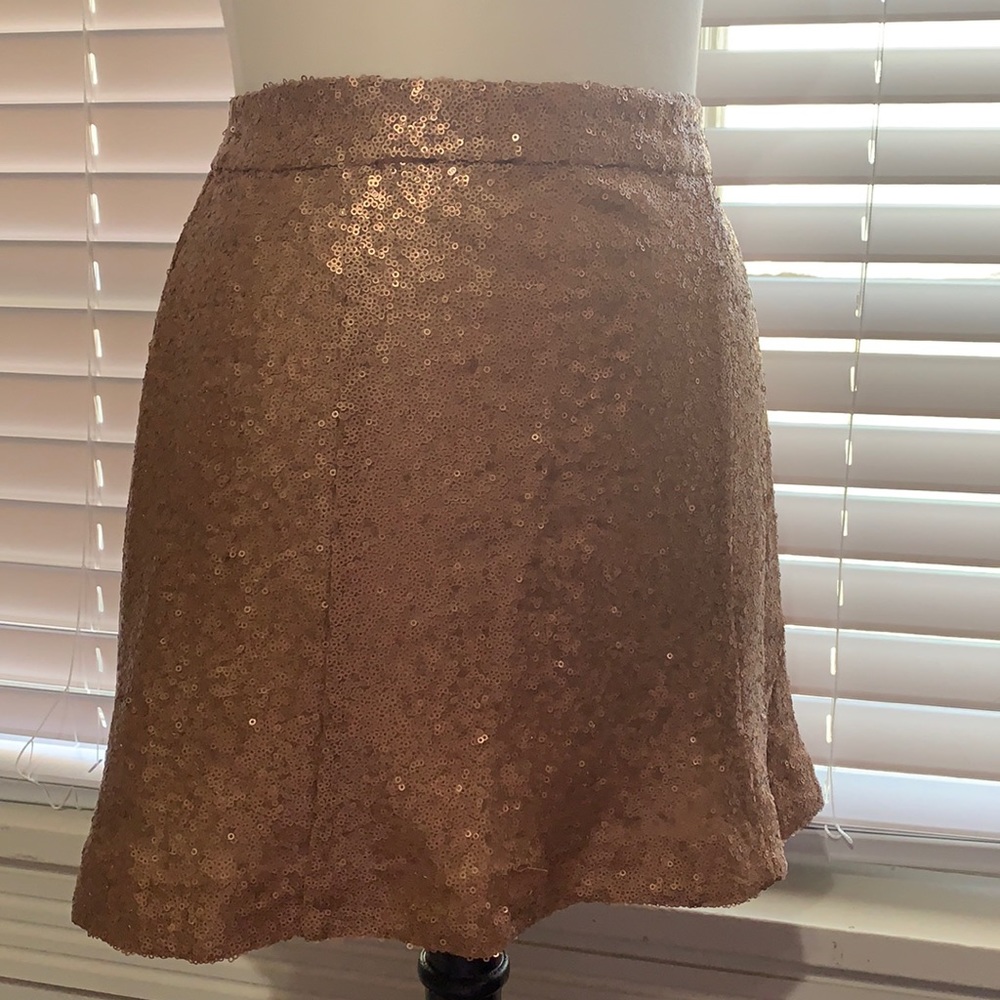 Sequin mini skirt rose gold